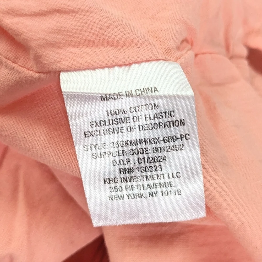 GAP Girls Swiss Dot Flutter Sleeves Peach Dress